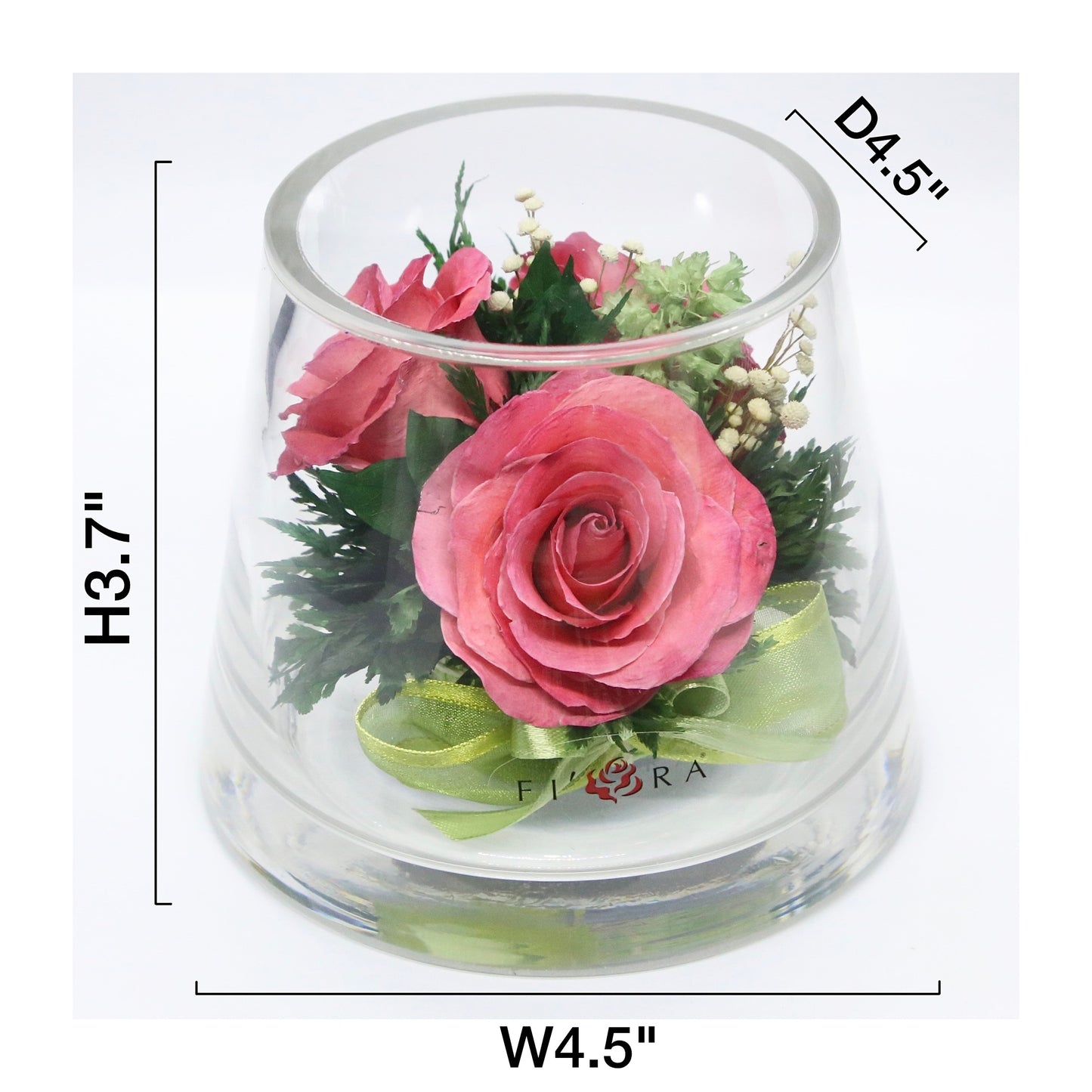 Bloom Beauty: Preserved Pink Roses in a Petite Glass Vase