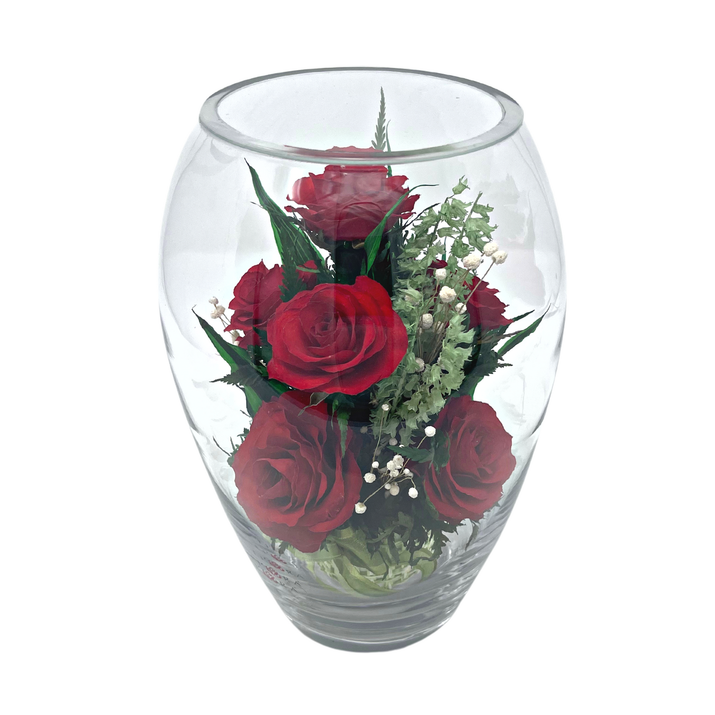 Fiora Flower | Long Lasting Real Roses in a Sealed Vase | Lasts up to 5 Years | Unique Present Gift