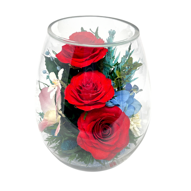 Fiora Flower | Long Lasting Real Flowers in a Sealed Vase | Lasts up to 5 Years | Unique Present Gift