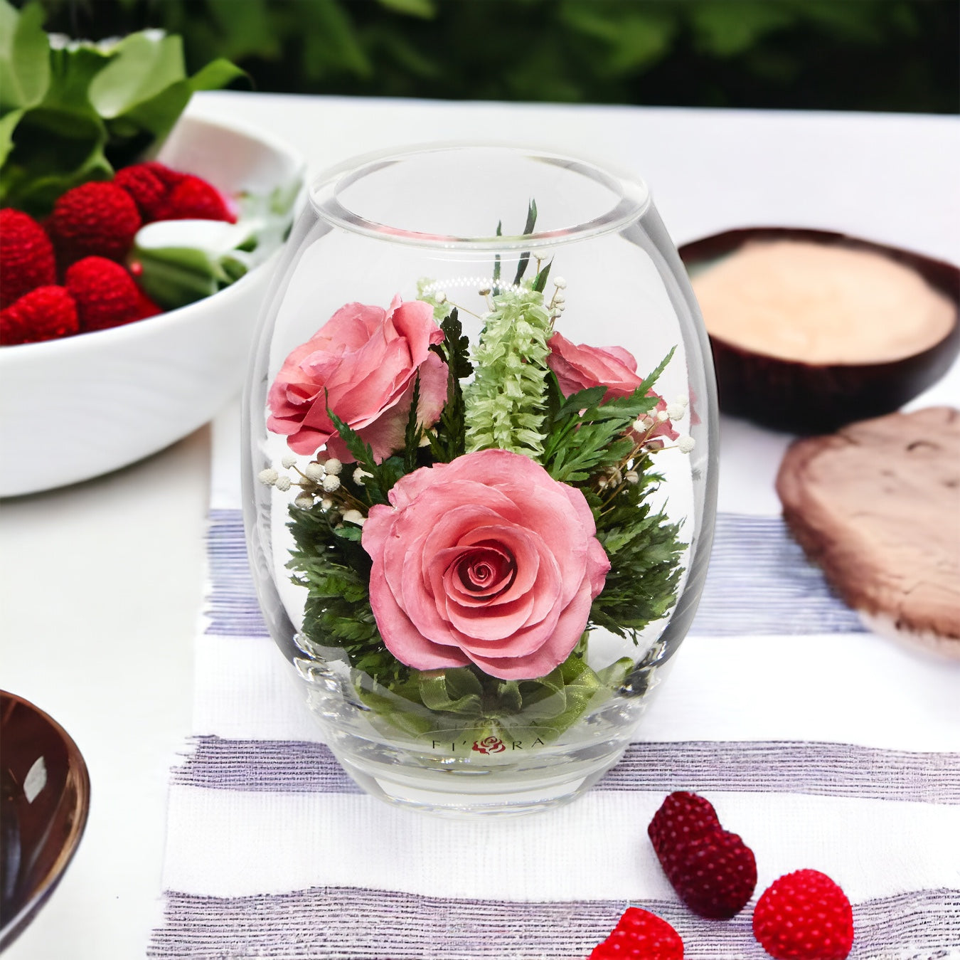 Graceful Blush: Trio of Long-Lasting Pink Roses