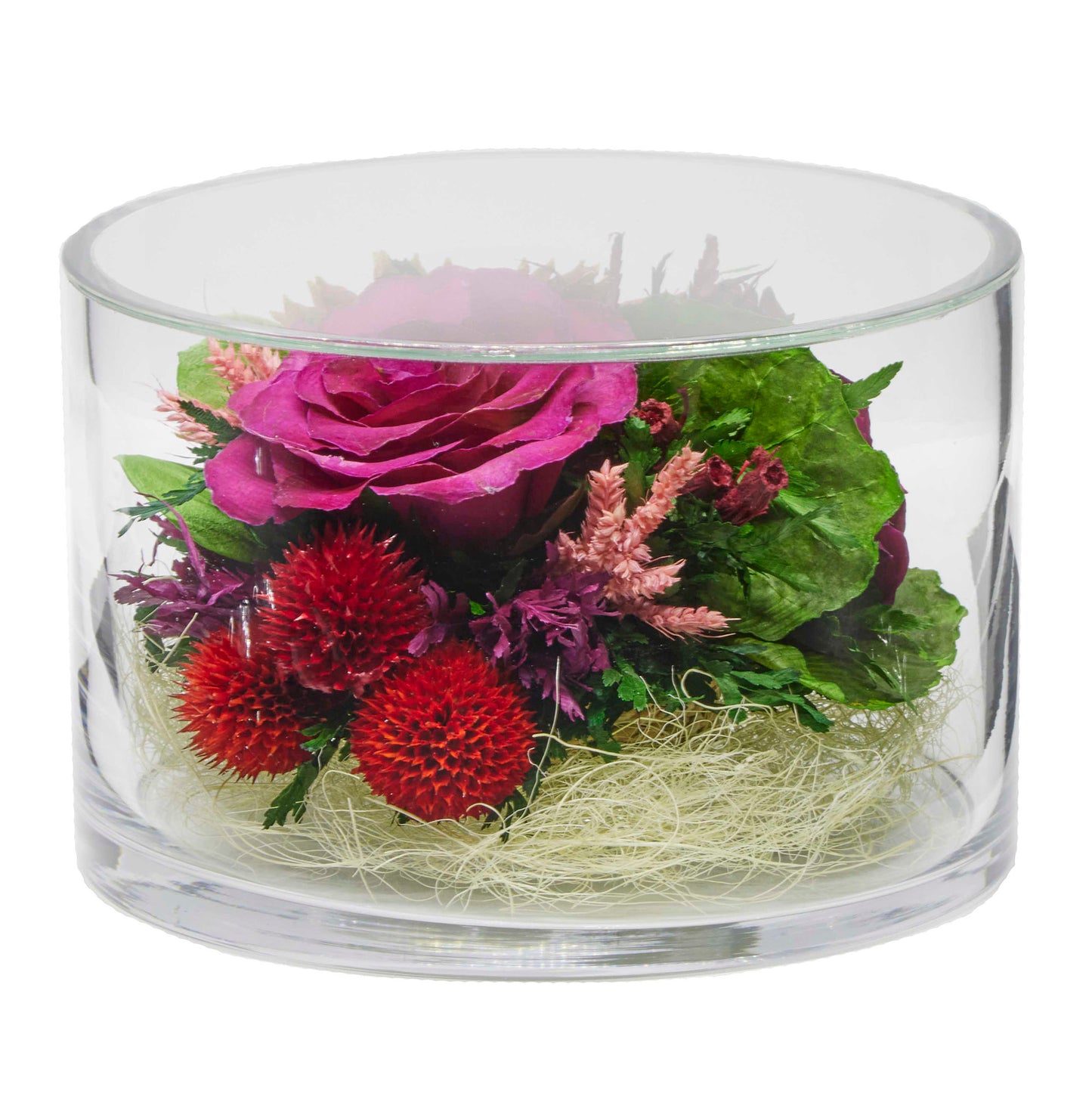 69116 Long-Lasting Rose and Gerbera in a Glass Vase