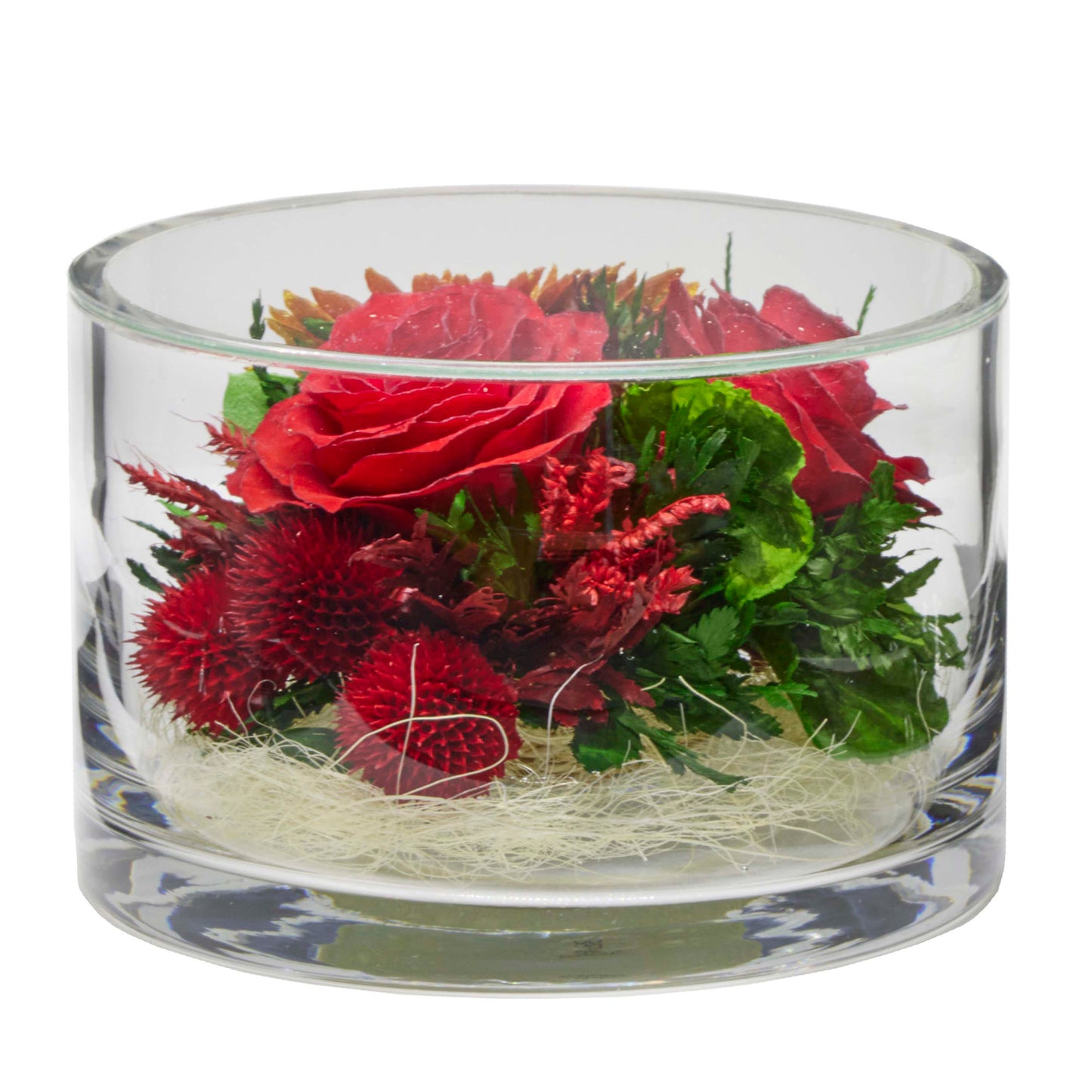 68478 Long-Lasting Rose and Gerbera in a Glass Vase
