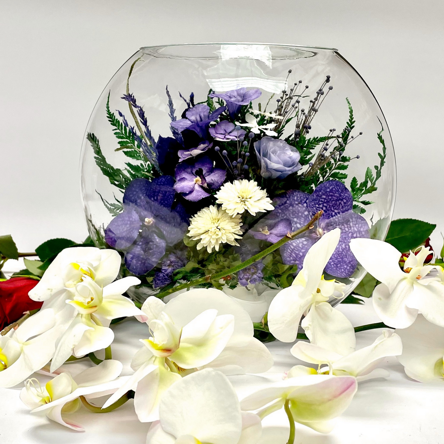 70266 Long-Lasting Orchids in a Large Glass Vase