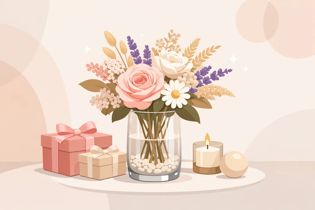 Birthday Gift Flowers in Vase That Last