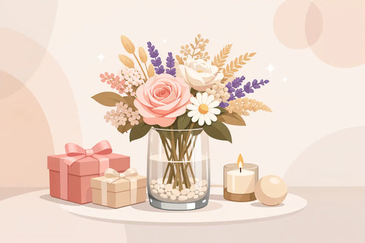 Birthday Gift Flowers in Vase That Last