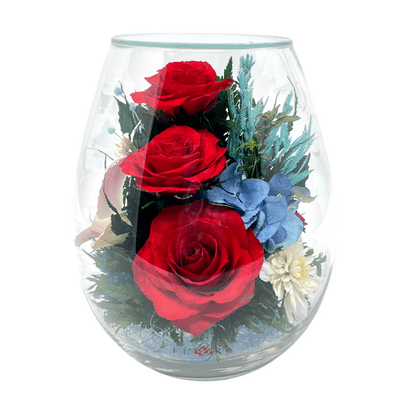 Fiora Flower | Long Lasting Real Flowers in a Sealed Vase | Lasts up to 5 Years | Unique Present Gift