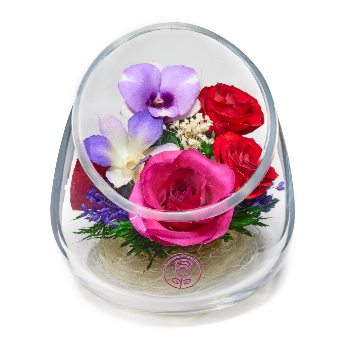 In Flores Veritas: Modern Slide Vase Ensemble - Lasts up to 5 Years - Elegant Gift for Any Occasion