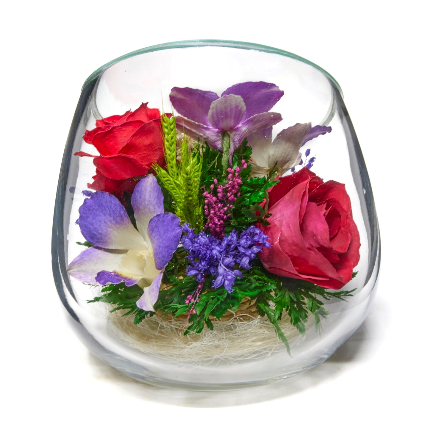 In Flores Veritas: Modern Slide Vase Ensemble - Lasts up to 5 Years - Elegant Gift for Any Occasion