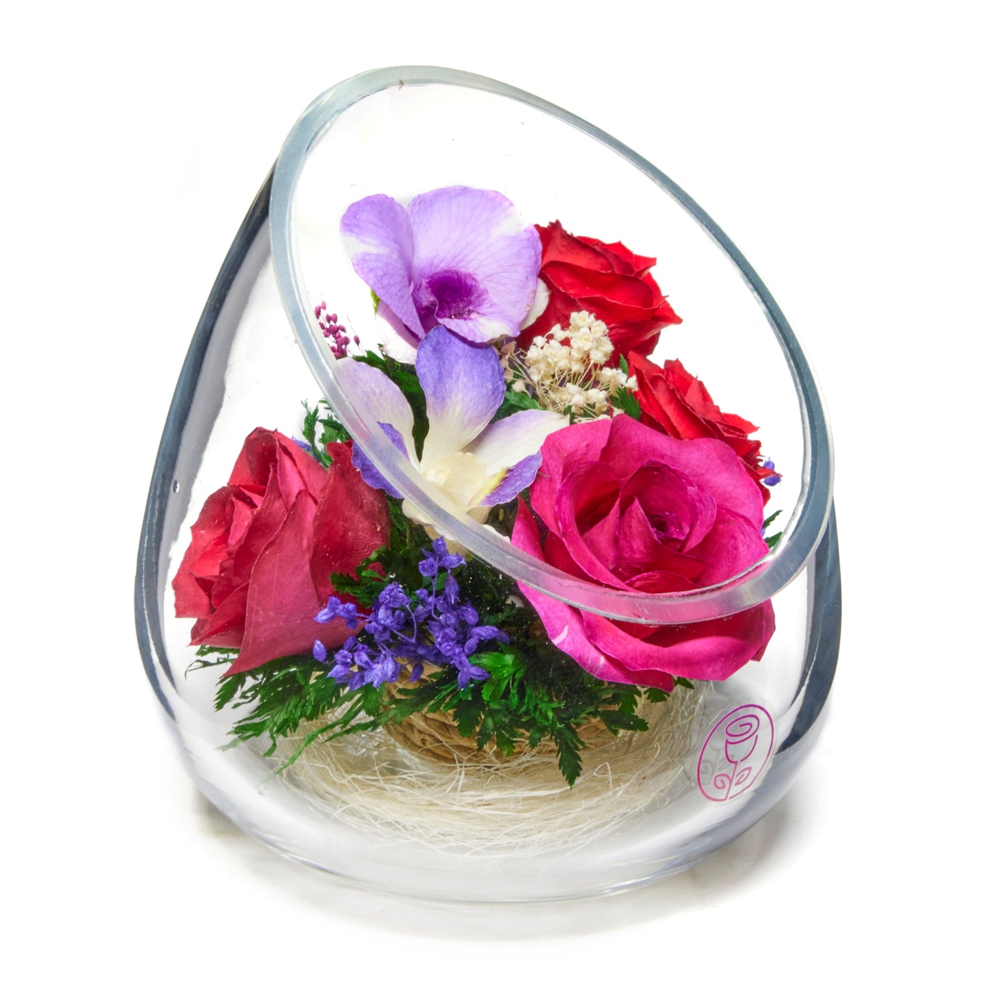 In Flores Veritas: Modern Slide Vase Ensemble - Lasts up to 5 Years - Elegant Gift for Any Occasion