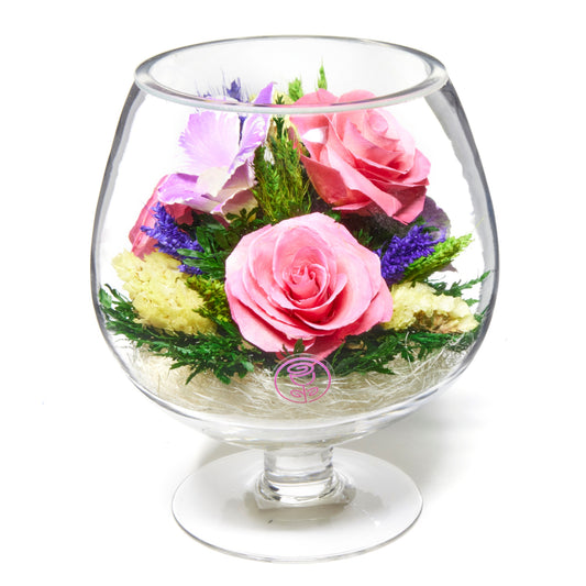 In Flores Veritas: Enchanted Blossom Glass - Lasts up to 5 Years - Unique Gift for Any Occasion