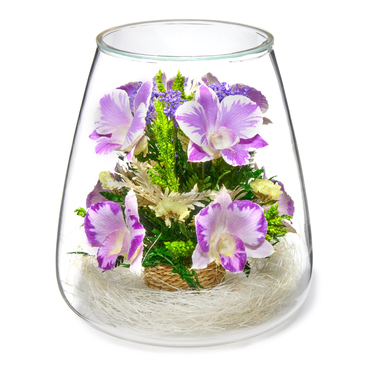 In Flores Veritas: Mystic Orchid Tower - Lasts up to 5 Years - Elegant Gift for Any Occasion