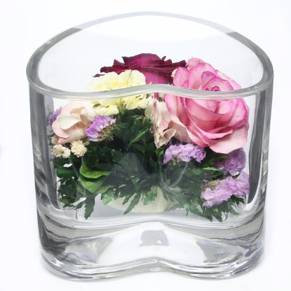 60168 Long-Lasting Roses in a Heart-Shaped Vase - FIORA FLOWER