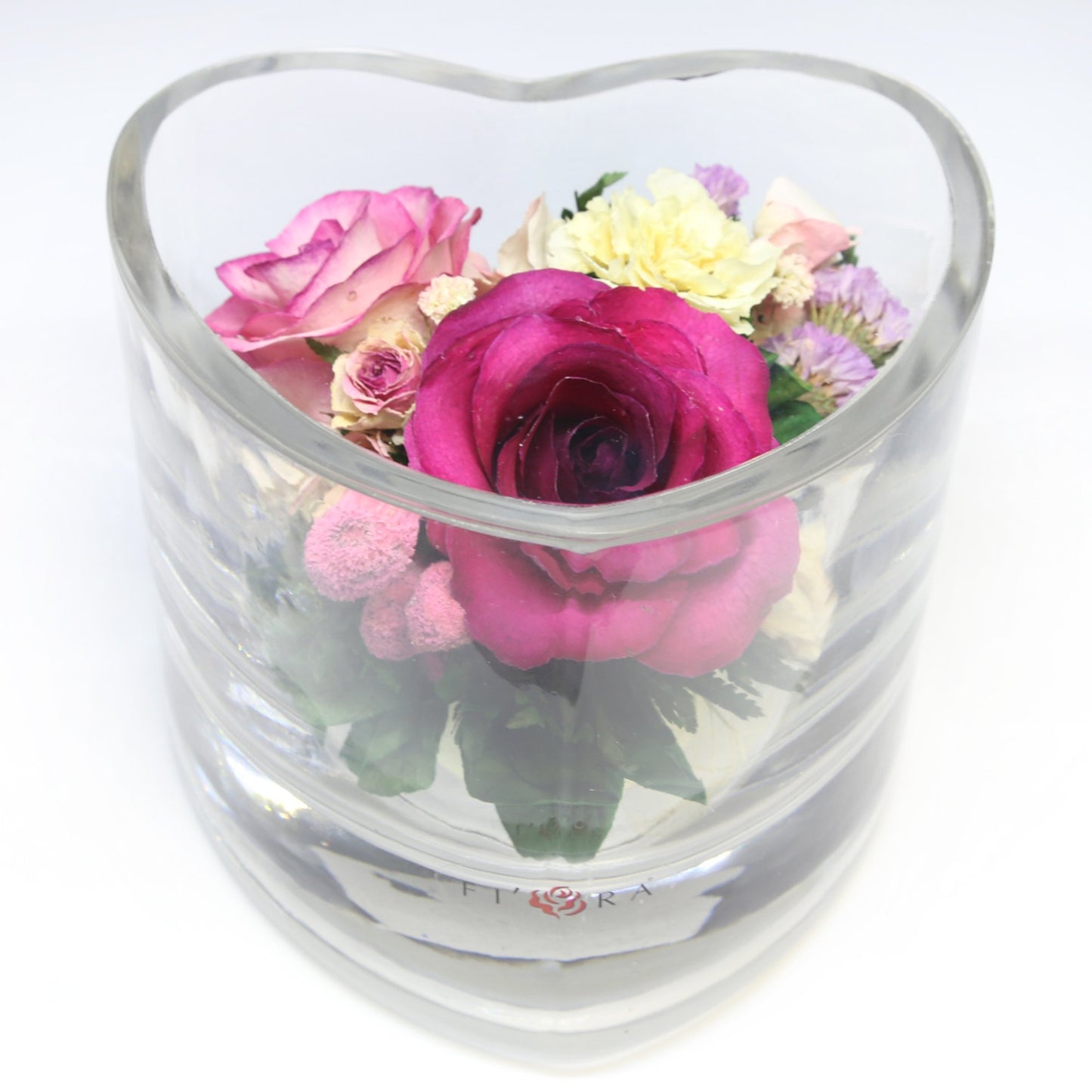 60168 Long-Lasting Roses in a Heart-Shaped Vase - FIORA FLOWER