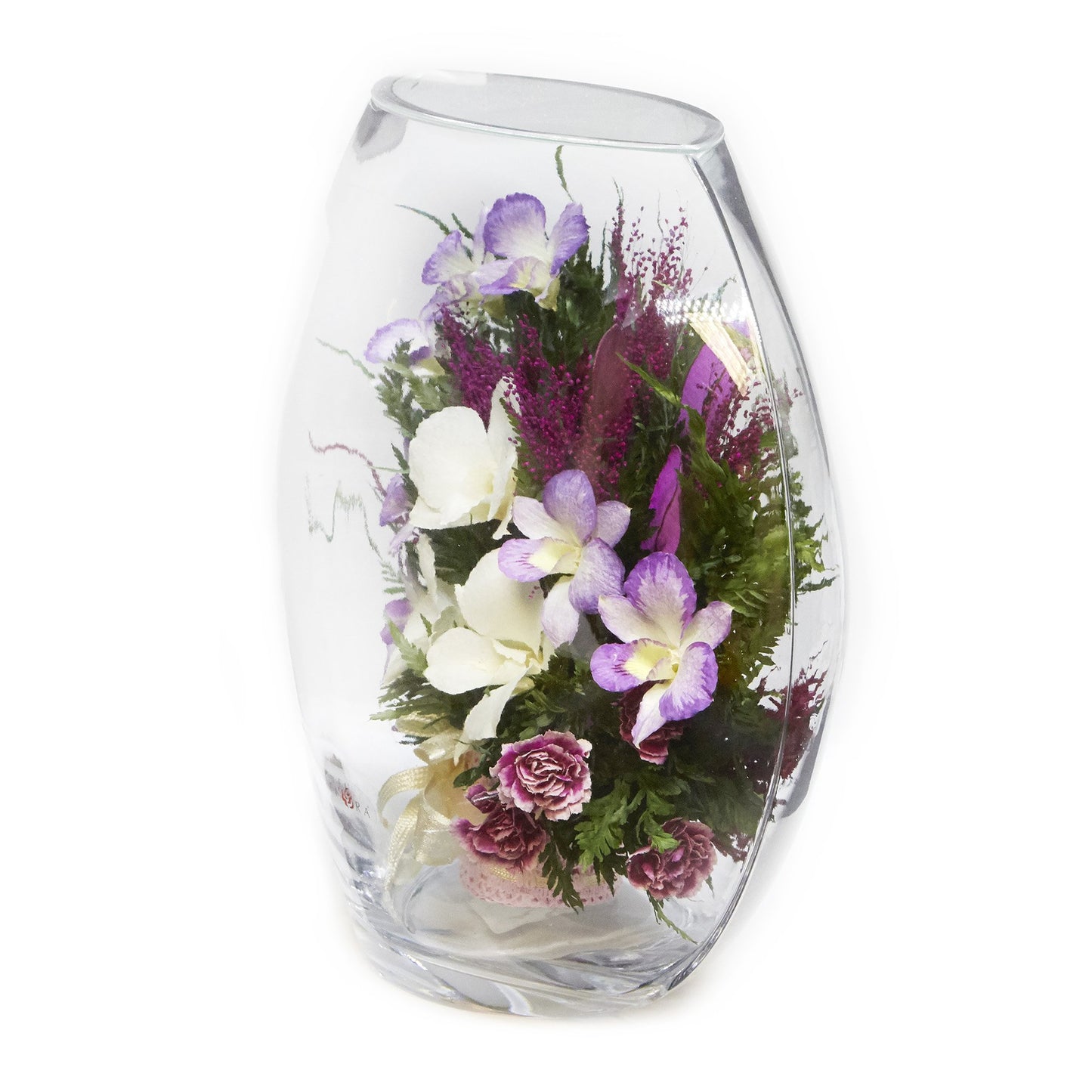 43918 Long-Lasting Orchids in a Large Glass Vase - FIORA FLOWER