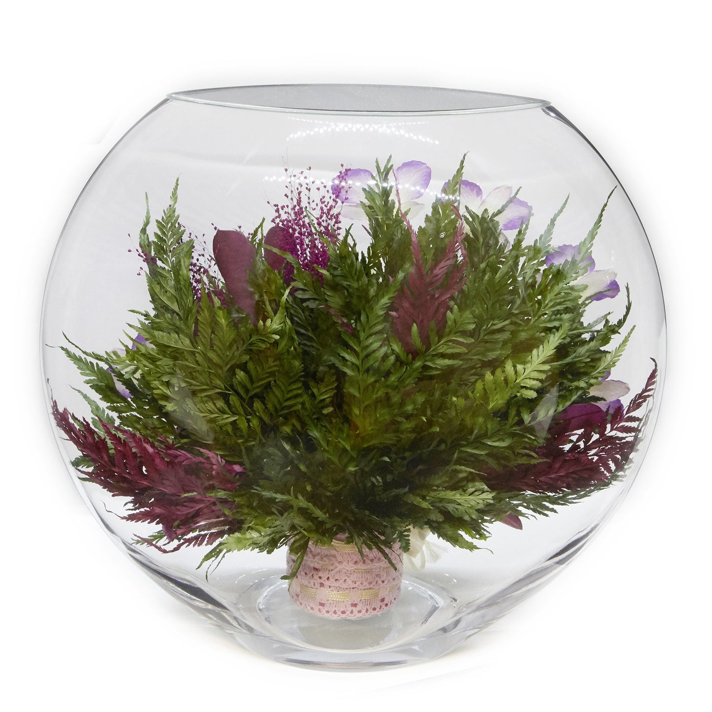 43918 Long-Lasting Orchids in a Large Glass Vase - FIORA FLOWER