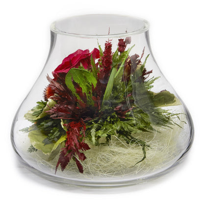 67679 Long-Lasting Rose and Gerbera in a Glass Vase - FIORA FLOWER