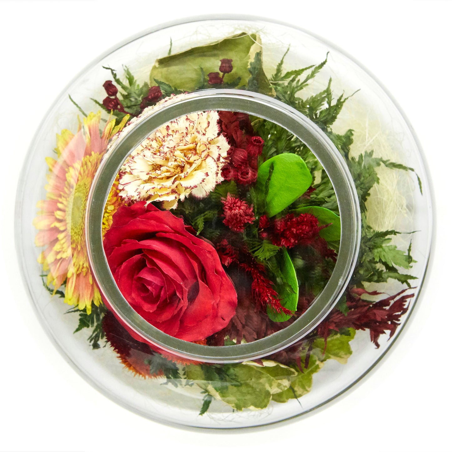 67679 Long-Lasting Rose and Gerbera in a Glass Vase